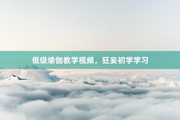 低级瑜伽教学视频，狂妄初学学习
